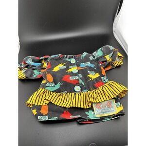 Vtg Cabbage Patch Kids Doll Designer Line Black Yellow‎ CPK Dress Transitional